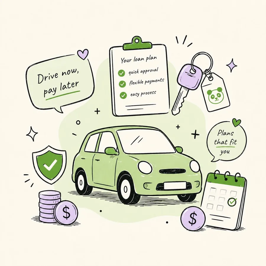 Auto loan — drive now, pay later with a Panda Loans car repair loan