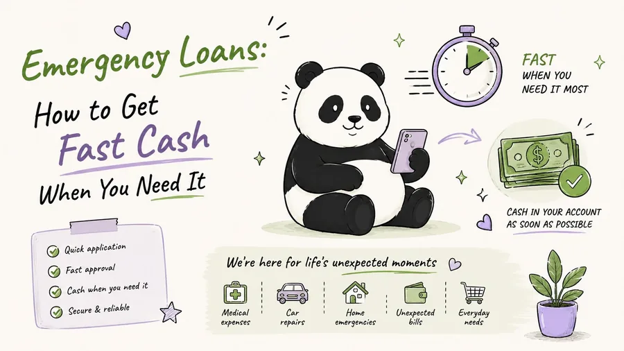 Emergency loans — how to get fast cash when you need it with Panda Loans