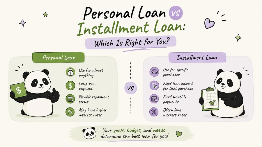 Personal loan vs installment loan — which is right for you, explained by Panda Loans